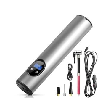 Imagem de Bomba Elétrica para Bicicleta 150PSI Auto Off Recarregável de Pneu Emergência com Lanterna Carregador Carro Portátil Moto Bolas Brinquedos Inflação Rápida Tela LCD Luz Fundo