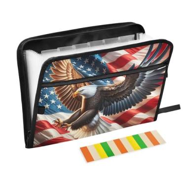 Imagem de American Flag06 Pasta de arquivo expansível A4 para documentos em papel para tamanho carta e tamanho A4 para material de escritório escolar