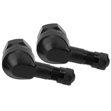 Imagem de KIMISS Hastes de Válvula de Liga de Alumínio, 2 Peças, ângulo Reto de 90 Graus, para Motocicleta e Scooter Elétrica, Inflação de Ar de Pneu