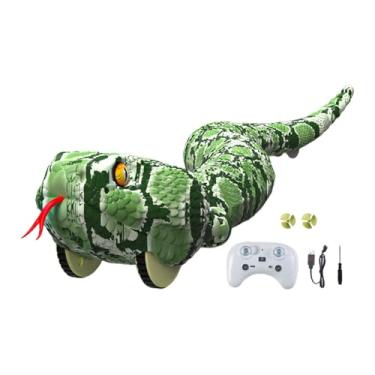 Imagem de MotiveTech Cobra de Brinquedo com Controle Remoto, Eletrônica Assustadora para Presente, Modelo de Réptil, Cobra de Brinquedo Artificial para O Hallowee, Verde
