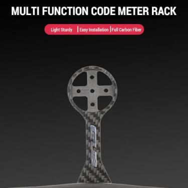 Imagem de CONSELHO Suporte para computador de ciclo Suporte de montagem de fibra de carbono Suporte multifuncional para guiador frontal de bicicleta para medidores Lanterna Câmera esportiva
