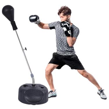 Imagem de Stiatu Saco de pancadas com suporte rápido para aumentar a velocidade, reflexos e resistência – altura ajustável para treinamento, equipamento de boxe, alívio de estresse e fitness