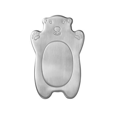 Imagem de Outset Pacotes de gelo de urso polar de aço inoxidável, conjunto de 2 refrigeradores de viagem reutilizáveis, 10,8 cm x 7 cm x 1,3 cm