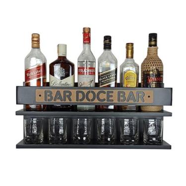 Imagem de Barzinho para Sala Barzinho de Parede - Bar Doce Bar - Preto - Co2Beer
