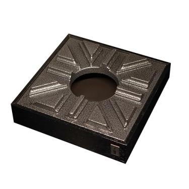 Imagem de Cinzeiro Premium Wood Black, Madeira, Preto, 22x22x5cm, Design Sofisticado com Cavidades para Diferentes Bitolas
