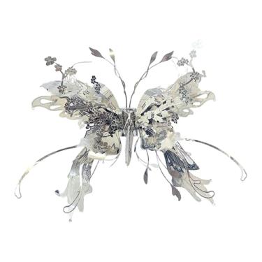 Imagem de Luwecf Quebra-cabeça de Borboleta 3D em Metal, Modelo de Animal, Conjunto de Artesanato, Modelo Feito à Mão em Metal com Montagem Desafiadora para Adultos, Style a