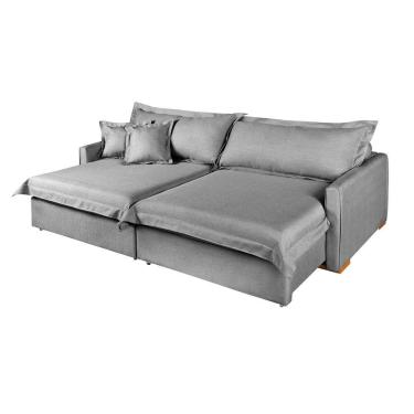 Imagem de Sofá Living Bali 4 Lugares 2,20 Retrátil  Almofadas Soltas em Linho