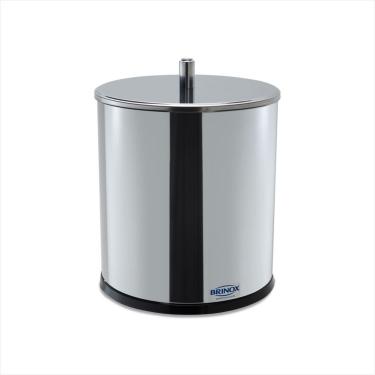 Imagem de Lixeira Inox com Tampa Diâmetro 15 x Altura 20cm 3,2 Litros