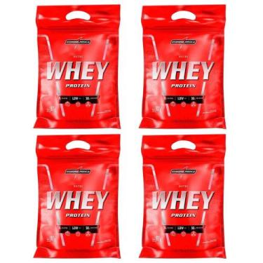 Imagem de Combo 4x Nutri Whey Isolado Concentrado 900g Baunilha Refil Integralme