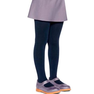 Imagem de Meia calça infantil fio 80 opaca lobinha 2526-01, Azul marinho, BB