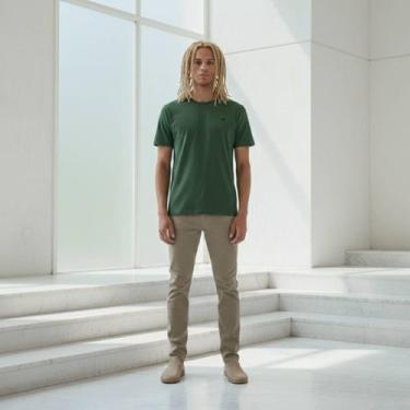 Imagem de Camiseta Masculina Voker 100 Algodão Premium Corte Slim Toque Macio e 