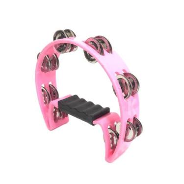 Imagem de Pandeiro Meia Lua Iniciante / Profissional PML 001PK - Rosa Claro // L