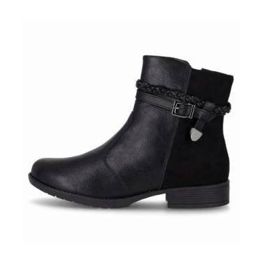 Imagem de Bota Piccadilly Cano Curto Com Tiras Ornamentais e Fivela REF:653027, 