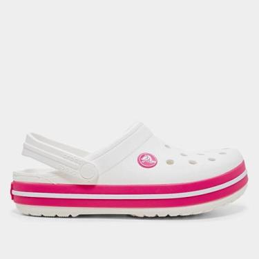 Imagem de Crocs Infantil Crocband Clog Unissex, Branco, Pink, 31