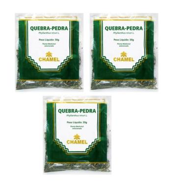 Imagem de Chá Quebra Pedra Natural Kit 3 Pacotes 30g Cada Chamel