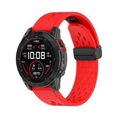Imagem de Pulseira Magnética De Silicone De Ajuste Rápido 20 22 26mm Para Garmin