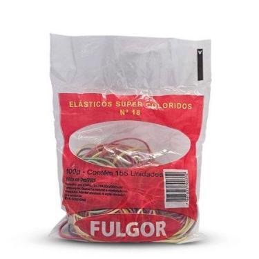 Imagem de Elástico látex n18 colorido pacote 100g - Fulgor