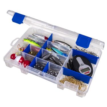 Imagem de Flambeau Outdoor Tackle Box 4004 Fishing – Inclui 15 divisórias, 20 compartimentos, organizador de iscas de pesca transparente, filtro de tufo com divisórias antiferrugem Zerust