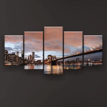 Imagem de Quadro Decorativo New York Entardecer 129x61 Sala Quarto