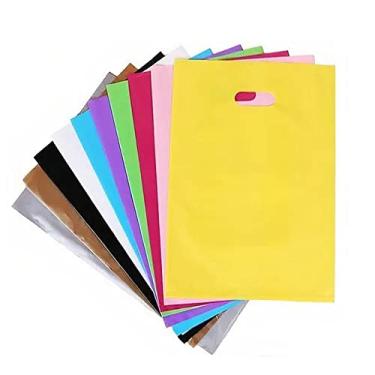Imagem de Kit 100 Sacolas de Presente Lembrancinhas Cores Lisa 30X40 (Amarelo)