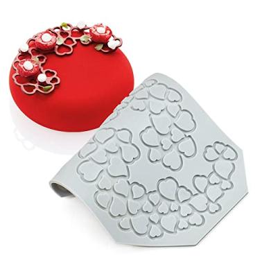 Imagem de Moldes de silicone de folha oca amante coração moldes de chocolate geometria molde de silicone 3D molde de folha de chocolate doce doce decoração de bolo decoração de bolo topo de cupcake (I_Heart_18