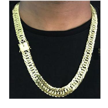 Imagem de Corrente Laminada Tripla 15 milimetros de moeda antiga Boa