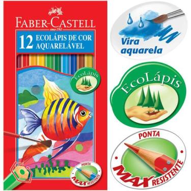 Imagem de Ecolápis De Cor Aquarelável Estojo C/ 12 Cores Faber-Castell