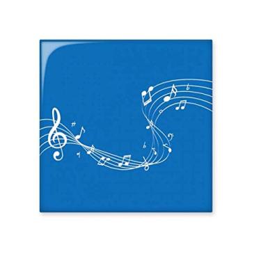 Imagem de Decalque brilhante de azulejo de cerâmica azul Dancg 5-le Staff