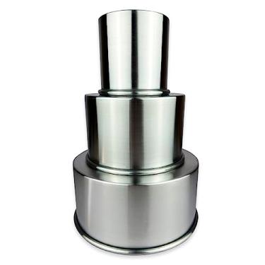 Imagem de JJVERAS Kit de Formas de Bolo Redonda Alta Alumínio 10, 15, 20cm