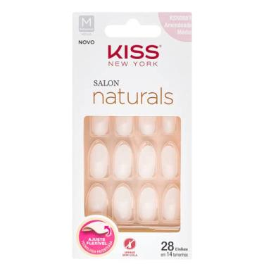 Imagem de Kiss - Unhas Salon Naturals Ksn08Br Amendoada