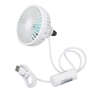 Imagem de Tnfeeon Ventilador de ventilação de ar, Plug and Play, carregamento USB, ventilador de carro, vento forte, mesas, escritório em casa (branco)