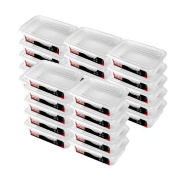 Imagem de Jogo de Potes Kit 25 Pote Hermetico 460ml Alimentos Marmita Fit Reutilizavel c/Travas Microondas Freezer