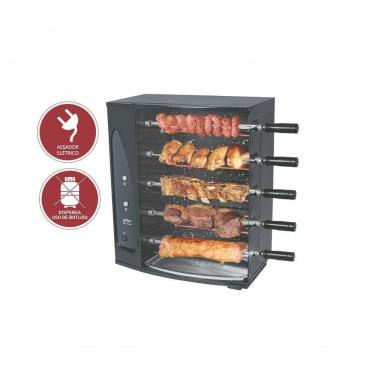 Imagem de Churrasqueira Assador Rotativa Elétrica 5 Espetos 55 Cm Vitta Smart 127v - Arke