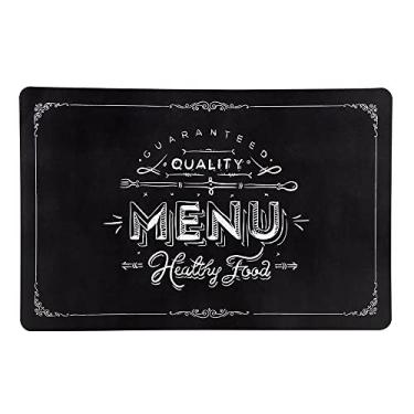 Imagem de Lugar americano Healthy Menu em plástico L43,5xP28,5cm preta Jogos Americanos/Guardanapos