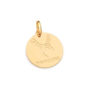 Imagem de Pingente banhado ouro 3x 24k 18k e 22k  unissex medalha símbolo profis