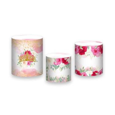 Imagem de Trio de Capas de Cilindro - 15 Anos Princesa Pink 005 - Via Cores