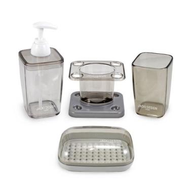 Imagem de Kit Organizador de Pia para Banheiro Loft com 4 Peças - Jacki Design, 
