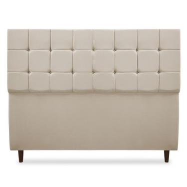 Imagem de Cabeceira Giovana Queen 160cm Suede - SRJ Moveis, Bege