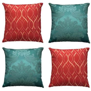 Imagem de Kit 4 Capas de Almofada de Natal Natalina Decorativas 45 x 45 - Millen