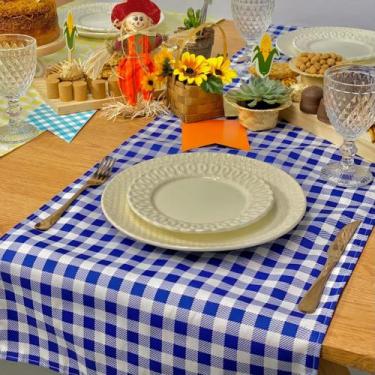 Imagem de Trilho Caminho de Mesa Xadrez Vermelho Piquenique Festa Junina - Mille