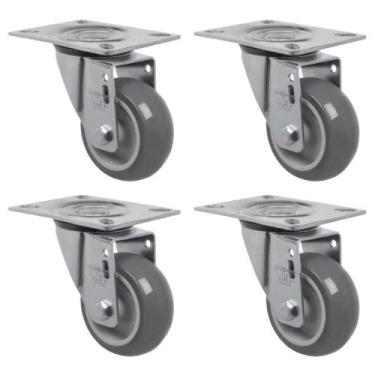 Imagem de Rodízio Giratório 3 POL GL312BP 4 Unidades SCHIOPPA