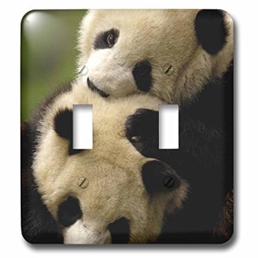 Imagem de 3dRose lsp_70188_5 cm Ursos panda gigantes, conservação de Wolong, China interruptor duplo