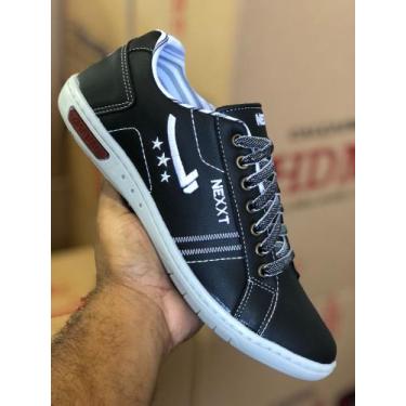 Imagem de Sapatênis Tênis Sapato Masculino Original Couro Casual - Nexxt, Preto 