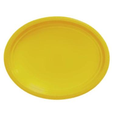 Imagem de Prato papel liso amarelo vivo ecologico 18cm c/10 unidades - Silver Fe