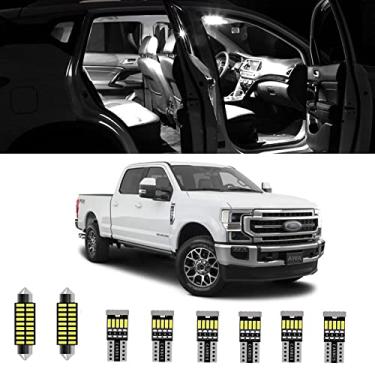 Imagem de AWALITED Kit de luzes LED interiores F250 F350 12 peças de lâmpadas de substituição super brilhantes para Ford F250 F350 1999-2016 pacote de lâmpadas LED interiores super resistentes + ferramenta de