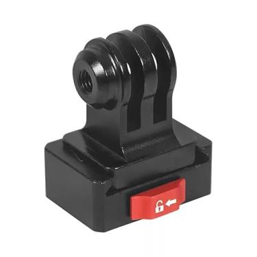 Imagem de Suporte para câmera de três pinos de alumínio com trava e desbloqueio de liberação rápida com uma mão para GoPro 11 12 13 para câmera DJI Action 3 4