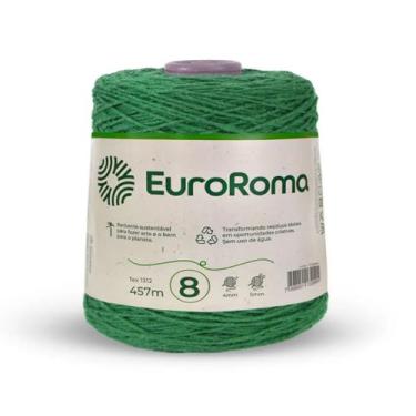 Imagem de Barbante euroroma colorido 08 fios cor 0803 verde bandeira unidade - E
