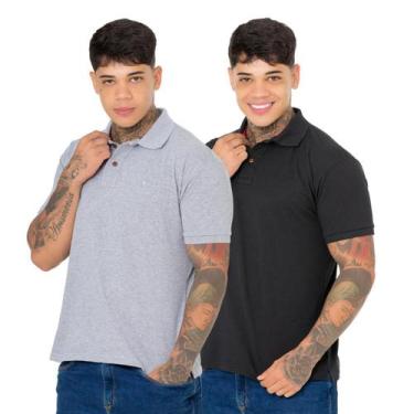 Imagem de Kit 2 Camisa Polo Ridens Estilo Único e Elegante, Compre Agora, M, Pre