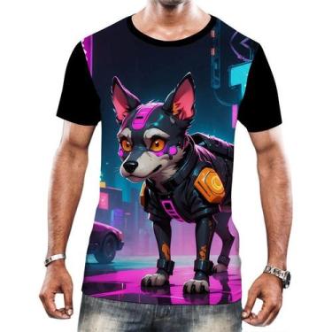 Imagem de Camiseta Camisa Tshirt Animais Cyberpunk Cachorro Cão Dog 2 - Enjoy Sh