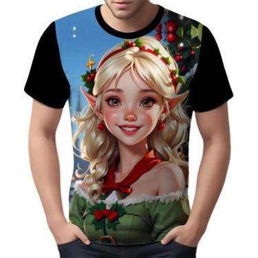 Imagem de Camisa Camiseta Tshirt Natal Festas Elfa Duende Neve HD 4 - Enjoy Shop